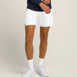 Wilson men's tournament short white unlined tennis size large 7" inseam